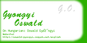 gyongyi oswald business card